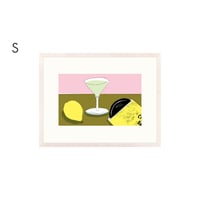 【安西水丸】ジクレー版画 「レモンとカクテル」