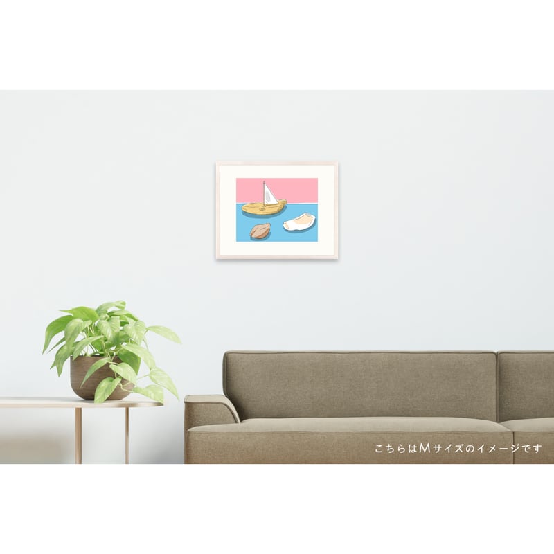 安西水丸】ジクレー版画 「海とヨット」 | Crevis Online Store