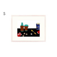 【安西水丸】ジクレー版画 「コーラとボールペン」