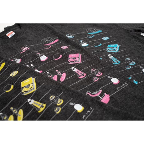 【安西水丸】Tシャツ　ヘザーブラック