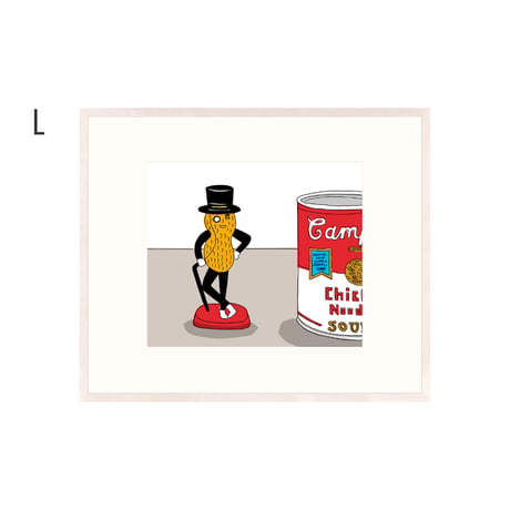 【安西水丸】ジクレー版画 「Mr.ピーナッツ」