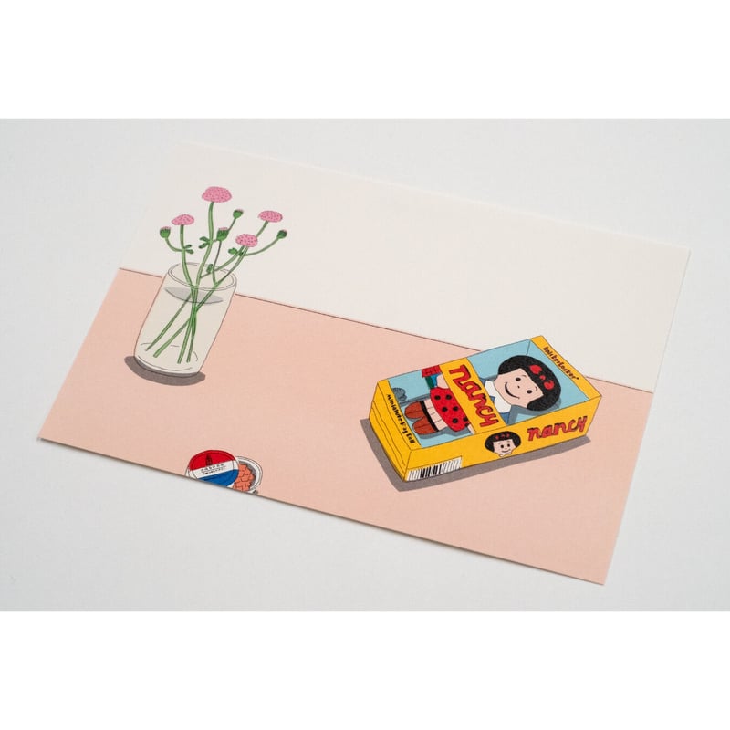 安西水丸】ポストカード 花とナンシー | Crevis Online Store