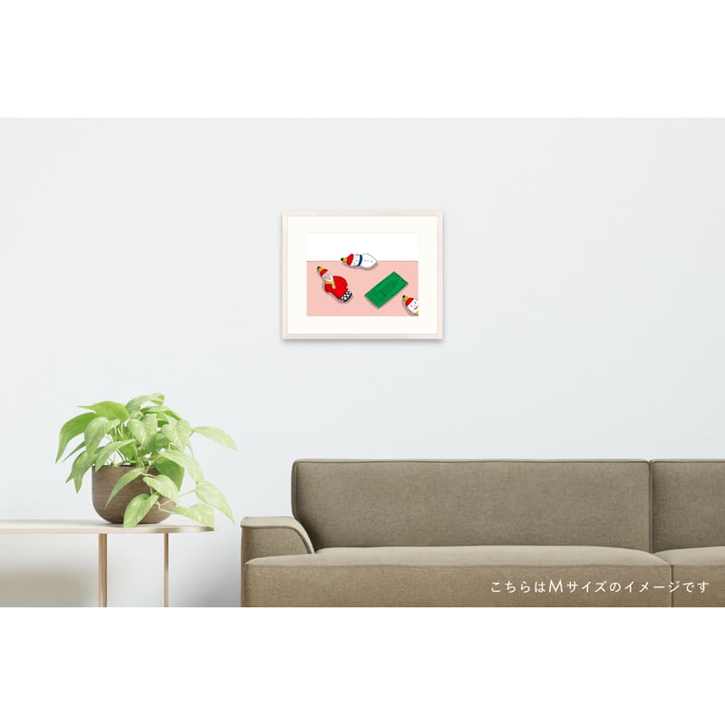 安西水丸】ジクレー版画 「サンタとチケット」 | Crevis Online Store