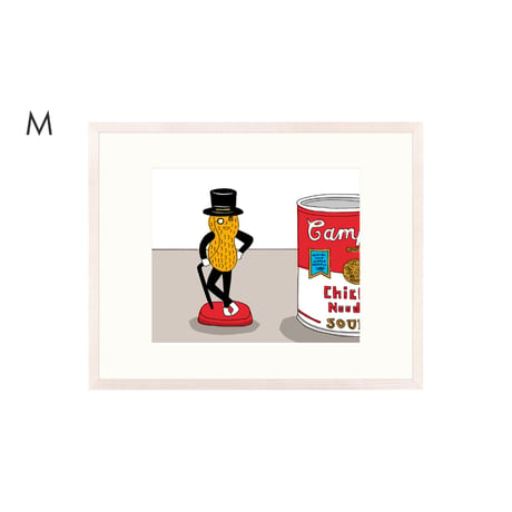 【安西水丸】ジクレー版画 「Mr.ピーナッツ」