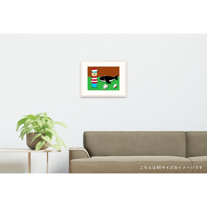 安西水丸】ジクレー版画 「水夫とクジラ」 | Crevis Online Store