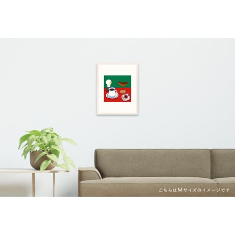 【安西水丸】ジクレー版画「コーヒーとタバコ」