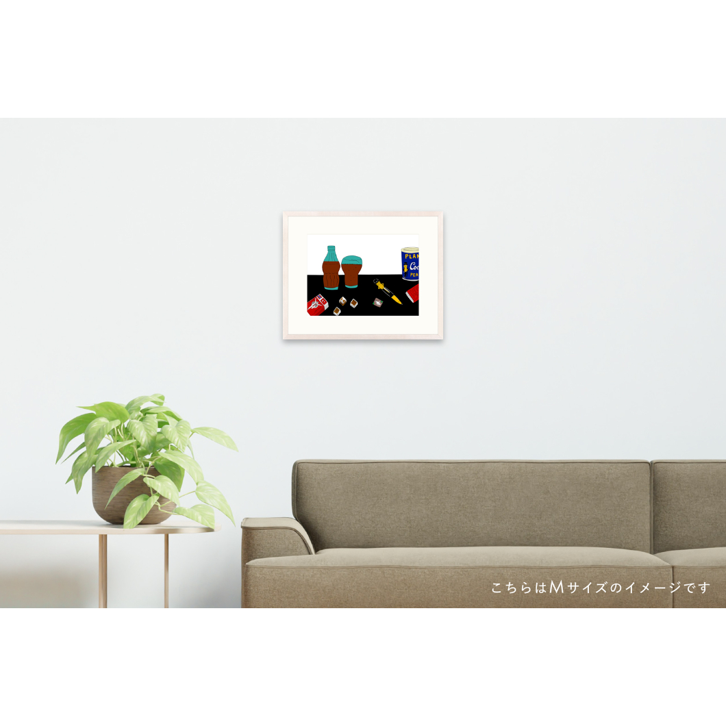 安西水丸】ジクレー版画 「コーラとボールペン」 | Crevis Online Store