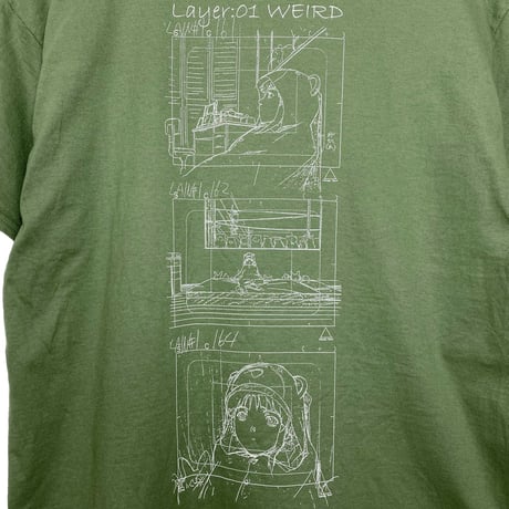 【serial experiments lain × messa】The Green Room Tシャツ -MILITARY GREEN-