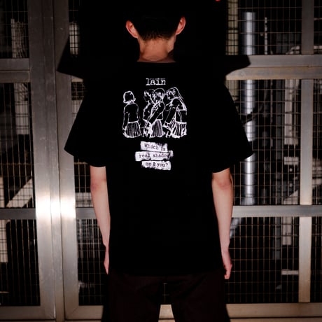 【serial experiments lain × messa】Shadow Tシャツ-BLACK-