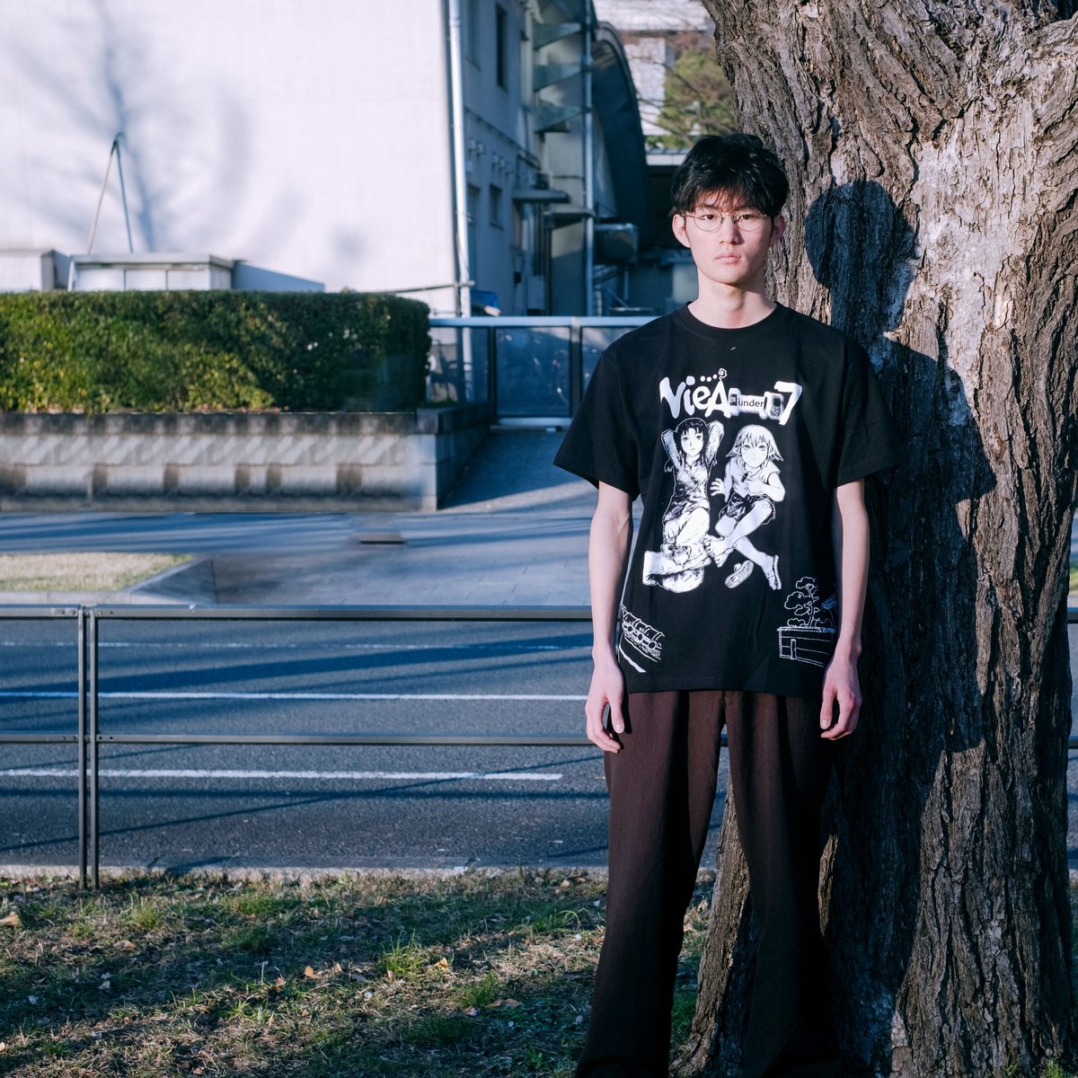 NieA_7 × messa store】母船遠望Tシャツ-BLACK- | messa s