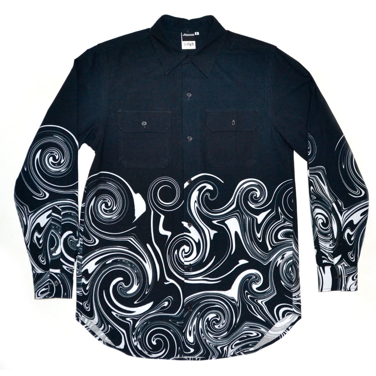 うずまきドレスシャツ-BLACK- | messa store