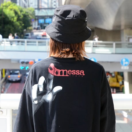 【serial experiments lain × messa】Blood Trail ビックシルエットTシャツ-BLACK-