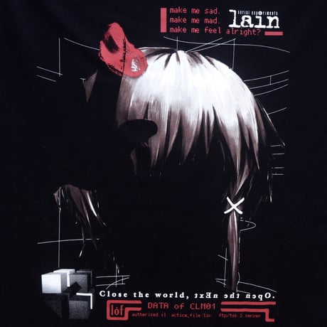 【serial experiments lain × messa】Blood Trail ビックシルエットTシャツ-BLACK-
