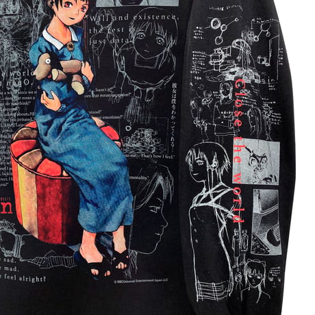 【serial experiments lain × messa】She Knows... ロングスリーブTシャツ -BLACK-
