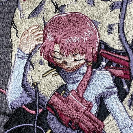 【serial experiments lain × messa 】DC1051 刺繍ジップパーカー -SUMI-