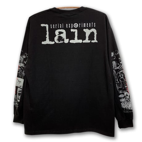 【serial experiments lain × messa】She Knows... ロングスリーブTシャツ -BLACK-