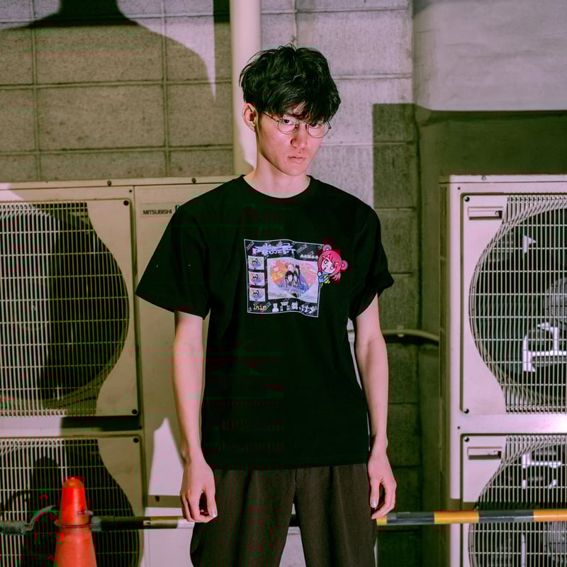 serial experiments lain × KUDAN】プリントメモリーズTシャツ- serial experiments lain × KUDAN】プリントメモリーズTシャツ-