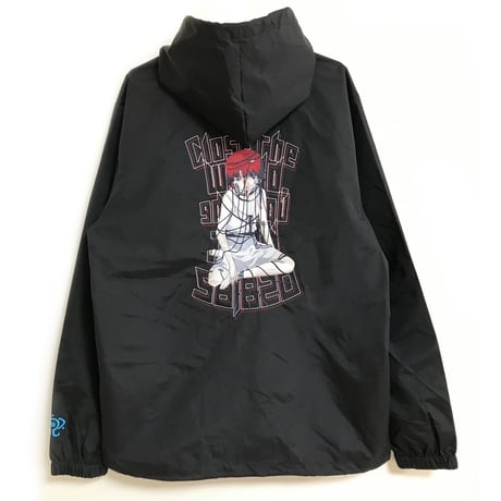 【serial experiments lain ×  messa store】serial experiments lain 刺繍フーデッドジャケット-BLACK-