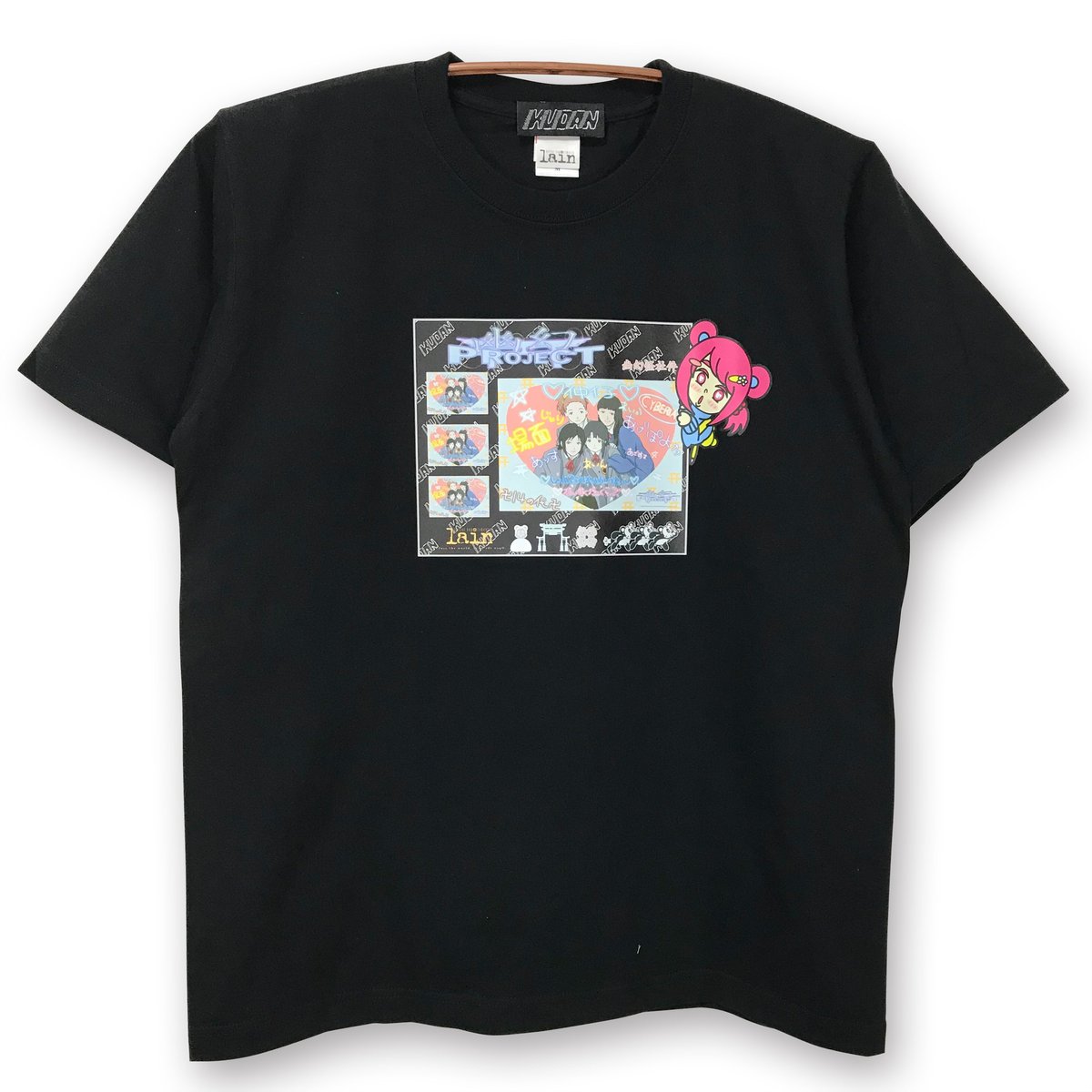 serial experiments lain × KUDAN】プリントメモリーズTシャツ- serial experiments lain × KUDAN】プリントメモリーズTシャツ-