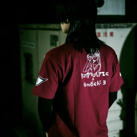 【TEXHNOLYZE × NUMBER 3】Behind The Mask Tシャツ-BURGUNDY-