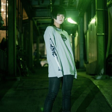 【TEXHNOLYZE × NUMBER 3】TEXHNOLYZED ARM ロングスリーブTシャツ-ACID BLUE-