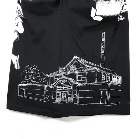【NieA_7 × messa store】母船遠望Tシャツ-BLACK-