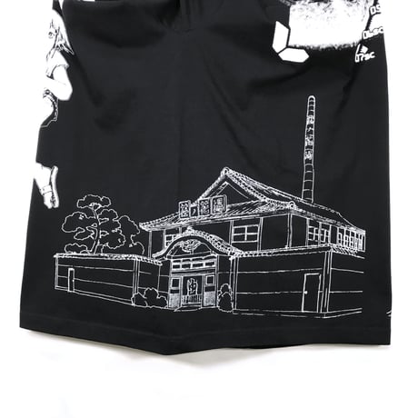 【NieA_7 × messa】母船遠望Tシャツ-BLACK-