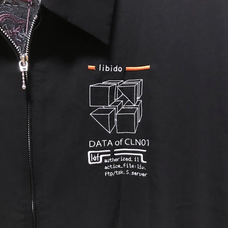 【serial experiments lain × messa store】DC1051 刺繍スーベニアジャケット -BLACK-