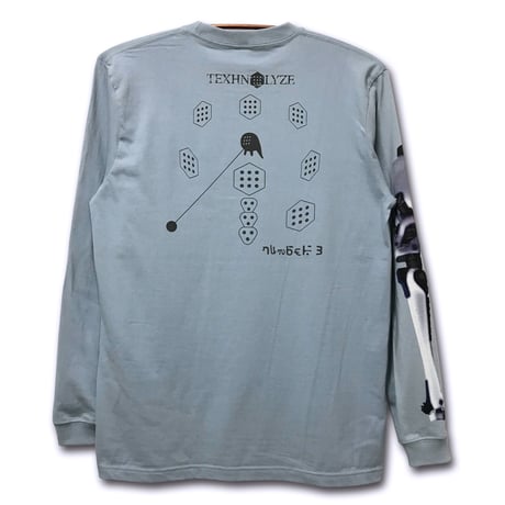 【TEXHNOLYZE × NUMBER 3】TEXHNOLYZED ARM ロングスリーブTシャツ-ACID BLUE-