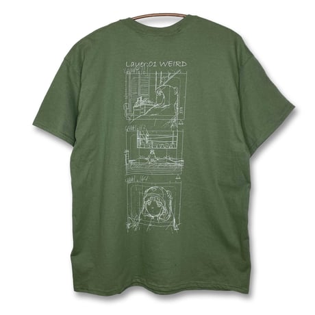【serial experiments lain × messa】The Green Room Tシャツ -MILITARY GREEN-