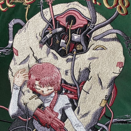 【serial experiments lain × messa store】DC1051 刺繍スーベニアジャケット -BRITISH GREEN-
