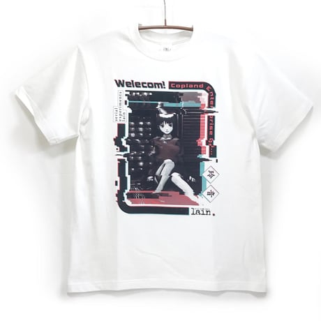 【serial experiments lain × otooto22】welecom! Tシャツ-WHITE-
