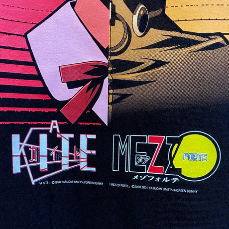 【A KITE × MEZZO FORTE × messa store】砂羽&海空来ハーフフェイス Tシャツ -BLACK-