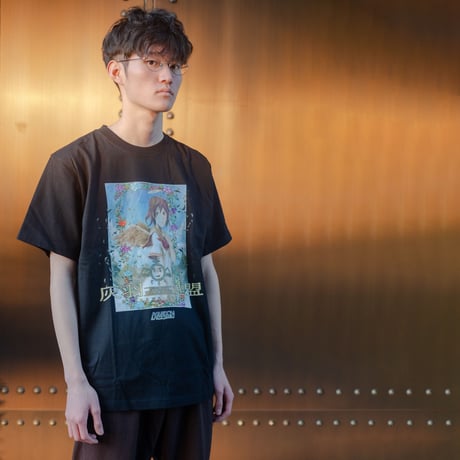 【灰羽連盟 × KUDAN】ラッカTシャツ-BLACK-