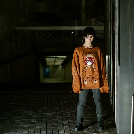 【serial experiments lain × KUDAN】クマlain · レボリューション　ニット-DARK TEAL-