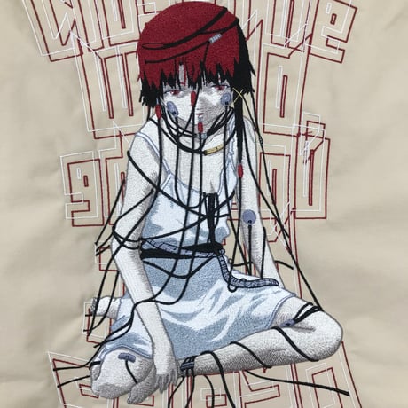 【serial experiments lain ×  messa store】serial experiments lain 刺繍フーデッドジャケット-BEIGE-