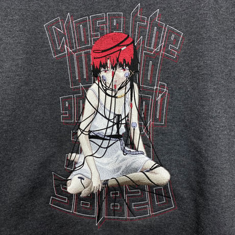 【serial experiments lain × messa 】Wired Maiden 刺繍ジップパーカー -SUMI-
