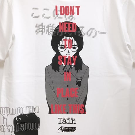 【serial experiments lain × messa store】 四方田千砂 Tシャツ-WHITE-