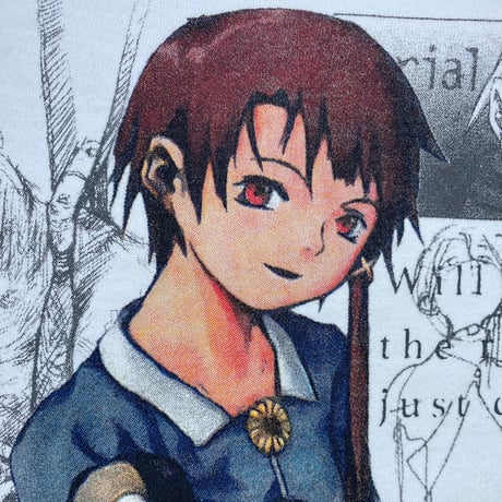 【serial experiments lain × messa】She Knows... ロングスリーブTシャツ -WHITE-