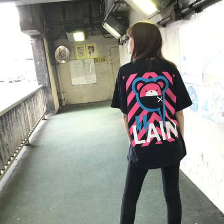 【serial experiments lain × NUMBER 3】Terratag Cyberia Tシャツ-BLACK-
