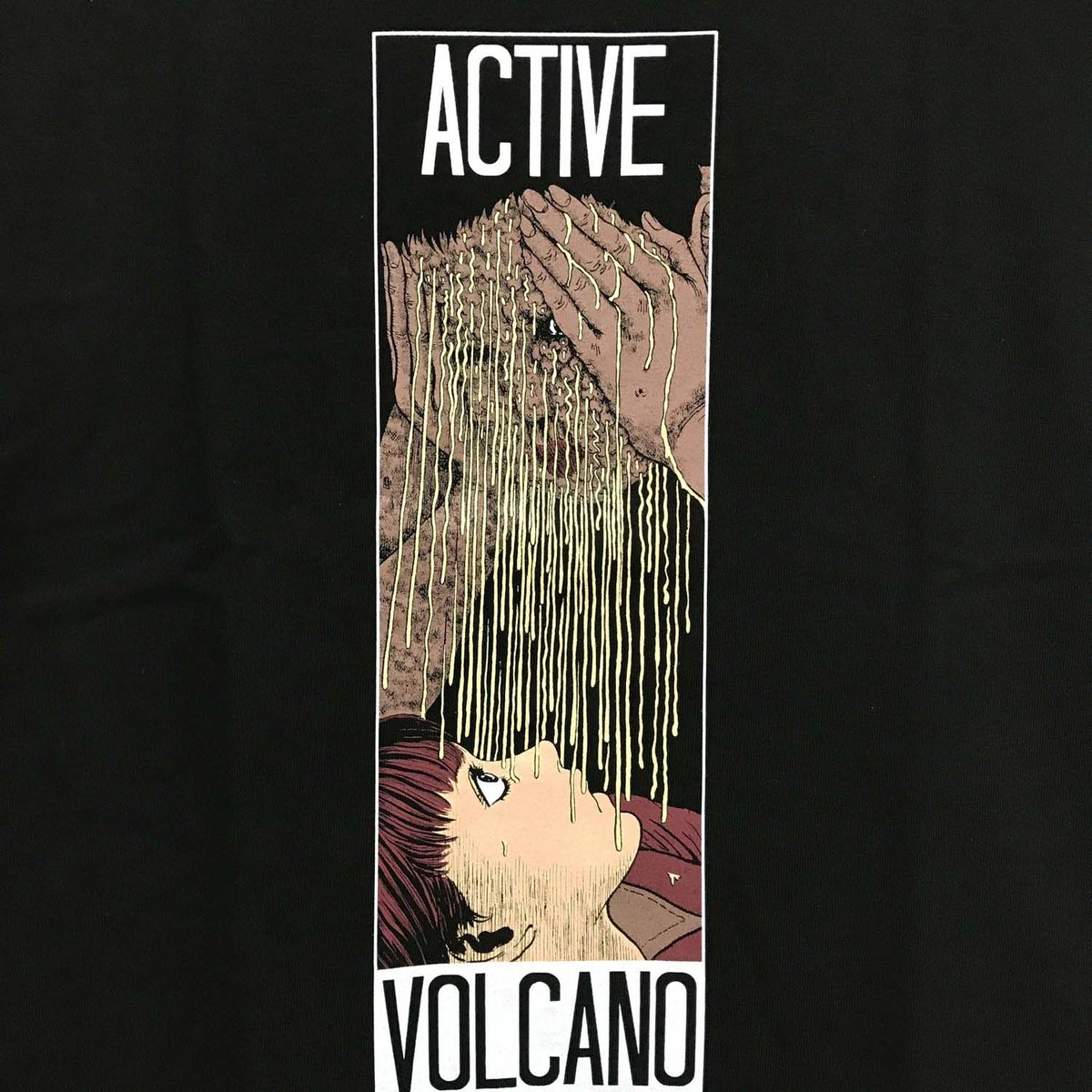 グリセリド活火山Tシャツ-BLACK- | messa store