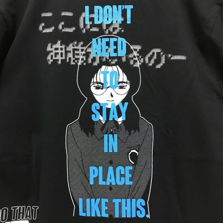 【serial experiments lain × messa store】 四方田千砂 Tシャツ-BLACK-