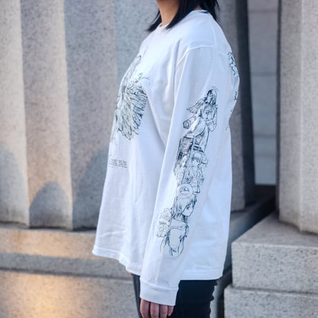 【灰羽連盟 × messa store】灰羽の少女たちロングスリーブTシャツ-WHITE-
