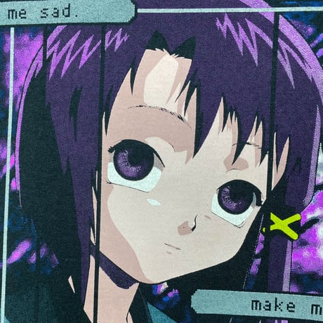 【serial experiments lain × messa】PS SU玲音Tシャツ -BLACK-