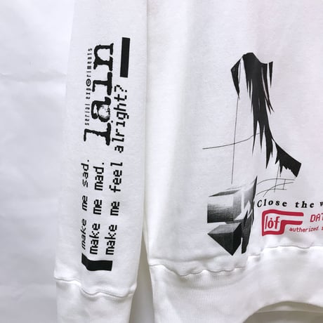 【serial experiments lain × messa】Blood Trail プルオーバーパーカー -WHITE-