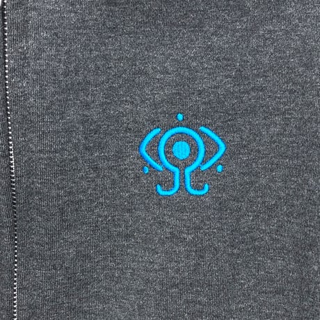 【serial experiments lain × messa 】Wired Maiden 刺繍ジップパーカー -SUMI-