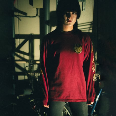 【TEXHNOLYZE × messa】救民連合ロングスリーブTシャツ-BURGUNDY-