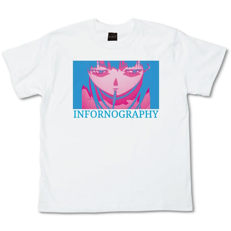 【serial experiments lain × A-DICT】INFORNOGRAPHY Tシャツ-WHITE-