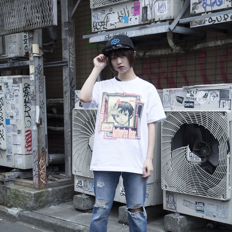 【serial experiments lain × otooto22】window Tシャツ-WHITE-
