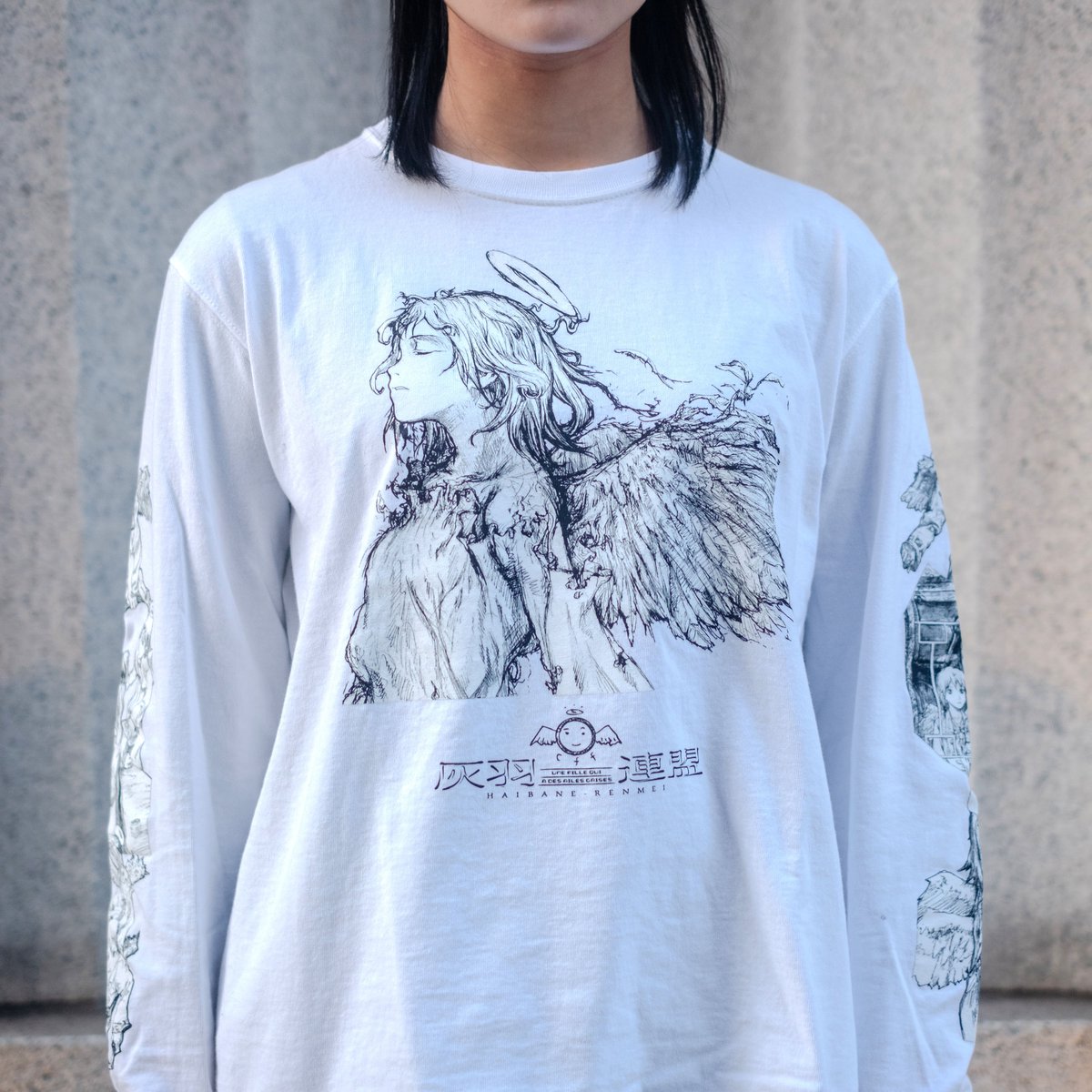 灰羽連盟　ロングスリーブTシャツ　XXL 灰羽連盟 × messa store】灰羽の少女たちロングスリーブTシャツ